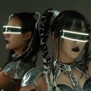 iHeartRaves LED Light-Up Visor Glasses Futuristic Style Dance Neon Cyberpunk